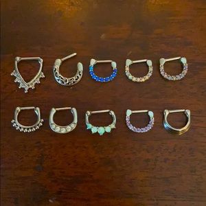 10 piece septum clicker lot 16g 1/4 6mm